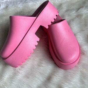 Coconuts by Matisse Womens Ventura Lug Sole Mule Clogs Casual - Pink - Size 8